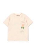 Konges Sløjd T-shirt dziecięcy ERA TEE OCS beżowy KS105359