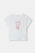 United Colors of Benetton tricou pentru copii, din bumbac alb 3I1XA1078