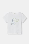 United Colors of Benetton tricou pentru copii, din bumbac alb 3I1XA1078