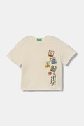 United Colors of Benetton t-shirt παιδικό βαμβακερό μπεζ 3I1XG10MZ