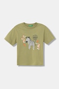 United Colors of Benetton T-shirt dziecięcy bawełniany zielony 3I1XG10MY