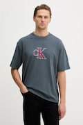 Calvin Klein Jeans t-shirt bawełniany męski kolor granatowy z aplikacją LV04RE815G