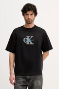 Calvin Klein Jeans t-shirt bawełniany męski kolor czarny z aplikacją LV04RE815G