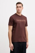 Calvin Klein Jeans t-shirt bawełniany męski kolor brązowy z nadrukiem LV14RE817G