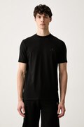 Karl Lagerfeld T-shirt męski z bawełną czarny 561221.755054