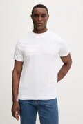Karl Lagerfeld t-shirt bawełniany męski kolor biały gładki 561241.755061