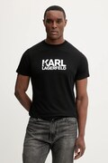 Karl Lagerfeld t-shirt bawełniany męski kolor czarny z nadrukiem 561235.755780