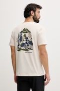 Fjallraven t-shirt męski bawełniany Swedish Forest beżowy F12600327