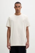 Les Deux T-shirt męski bawełniany Norregaard beżowy 100101008