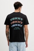 Tommy Jeans t-shirt bawełniany męski kolor czarny z nadrukiem DM0DM22318