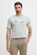 BOSS Orange t-shirt bawełniany Te_Insignia męski kolor turkusowy z nadrukiem 50556009
