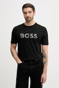 BOSS Orange t-shirt bawełniany Te_Insignia męski kolor czarny z nadrukiem 50556009