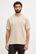 BOSS t-shirt bawełniany męski kolor beżowy gładki 50559050