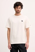 Tommy Hilfiger t-shirt bawełniany męski kolor beżowy z aplikacją MW0MW41468
