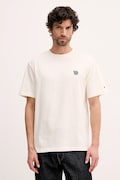 Tommy Hilfiger t-shirt bawełniany męski kolor beżowy z aplikacją MW0MW41468