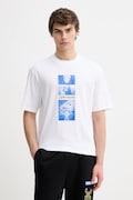 Hugo Blue t-shirt bawełniany HUGO x Jujutsu Kaisen męski kolor biały z nadrukiem 50554841