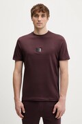 Βαμβακερό μπλουζάκι HUGO Danotie ανδρικό, χρώμα: μπορντό, 50553124
