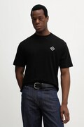 Guess t-shirt bawełniany męski kolor czarny z aplikacją M6RI25 I3Z14