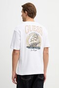 Guess t-shirt bawełniany męski kolor biały z nadrukiem M6RI27 KD241