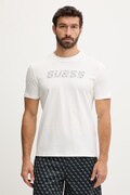 Guess t-shirt bawełniany MASKA męski kolor beżowy z nadrukiem Z6RI15 I3Z14