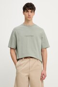 Calvin Klein T-shirt męski bawełniany zielony LV040HM228