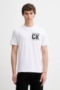 Calvin Klein t-shirt bawełniany męski kolor biały z nadrukiem LV04RE819G