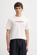 Calvin Klein t-shirt bawełniany męski kolor beżowy z nadrukiem LV04RE820G