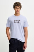 Calvin Klein t-shirt bawełniany męski kolor niebieski z nadrukiem LV04RE821G