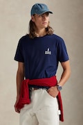 Polo Ralph Lauren t-shirt bawełniany męski kolor granatowy gładki 710981136
