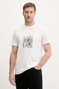 Armani Exchange t-shirt bawełniany męski kolor beżowy z nadrukiem XM002214 AF10356
