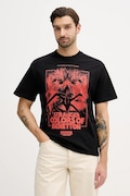 United Colors of Benetton t-shirt bawełniany x Stranger Things męski kolor czarny z nadrukiem 3BL0U10BB
