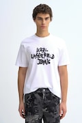 Karl Lagerfeld Jeans t-shirt bawełniany męski kolor biały wzorzysty B1M17065