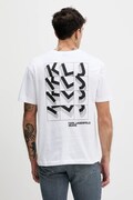 Karl Lagerfeld Jeans t-shirt bawełniany męski kolor biały z nadrukiem B1M17067