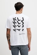 Karl Lagerfeld Jeans t-shirt bawełniany męski kolor biały z nadrukiem B1M17067