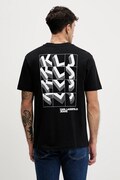 Karl Lagerfeld Jeans t-shirt bawełniany męski kolor czarny z nadrukiem B1M17067