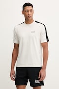 T-shirt προπόνησης EA7 Emporio Armani ανδρικό, χρώμα: μπεζ, AF21787.7M001595