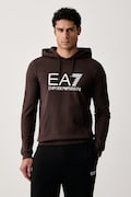 EA7 Emporio Armani bluza z kapturem męska bawełniana brązowa AF22266.7M001413