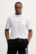 Βαμβακερό μπλουζάκι EA7 Emporio Armani ανδρικό, χρώμα: άσπρο, AF10375.7M001309