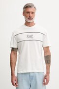 EA7 Emporio Armani T-shirt męski z bawełny beżowy AF16548.7M001494