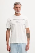 EA7 Emporio Armani T-shirt męski z bawełny beżowy AF16548.7M001494