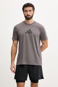 adidas Performance t-shirt sportowy męski kolor brązowy z nadrukiem KB9455