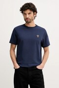 Hackett London t-shirt bawełniany męski kolor granatowy gładki HM5000063