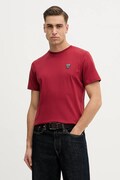 Hackett London t-shirt bawełniany męski kolor bordowy gładki HM5000063