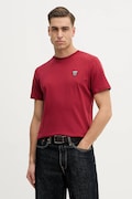 Hackett London t-shirt bawełniany męski kolor bordowy gładki HM5000063