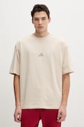 adidas t-shirt bawełniany męski kolor beżowy z nadrukiem KD7648