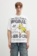 adidas Originals t-shirt bawełniany męski kolor biały z nadrukiem KG6439