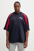 Puma t-shirt Oversized Pique męski kolor granatowy wzorzysty 634403
