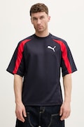 Puma t-shirt Oversized Pique męski kolor granatowy wzorzysty 634403