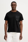 Michael Kors t-shirt bawełniany męski kolor czarny gładki CR652T1FV4
