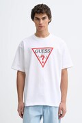 Guess Jeans t-shirt bawełniany męski kolor biały z nadrukiem M4YI45 K8FQ4